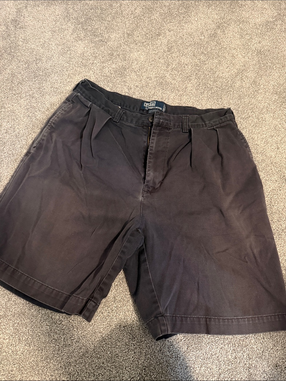 Polo by Ralph Lauren Men's Black Flat-Front Shorts